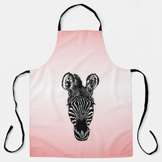 Zebrakopf auf Rosa Schürze (Vorderseite)