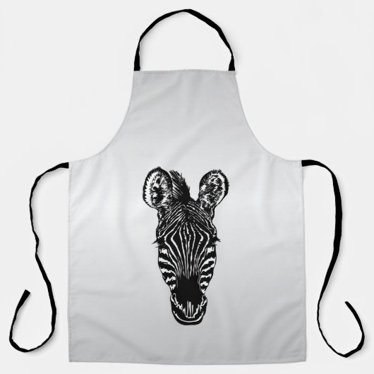 Zebrakopf auf Silber Schürze (Vorderseite)