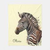 Zebrakopfdekoration Fleecedecke (Vorderseite)