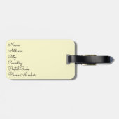 Zebrakopfdekoration Gepäckanhänger (Rückseite horizontal)