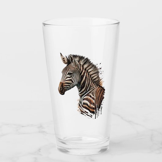 Zebrakopfdekoration Glas (Vorderseite)