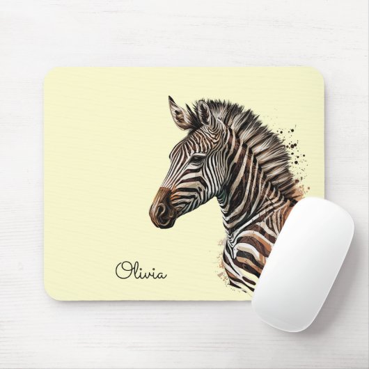 Zebrakopfdekoration Mousepad (Mit Mouse)