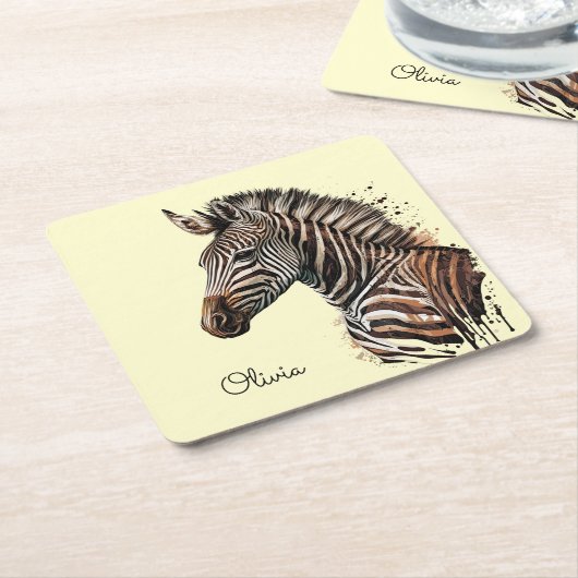 Zebrakopfdekoration Rechteckiger Pappuntersetzer (angewinkelt)