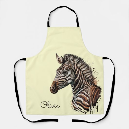 Zebrakopfdekoration Schürze (Vorderseite)