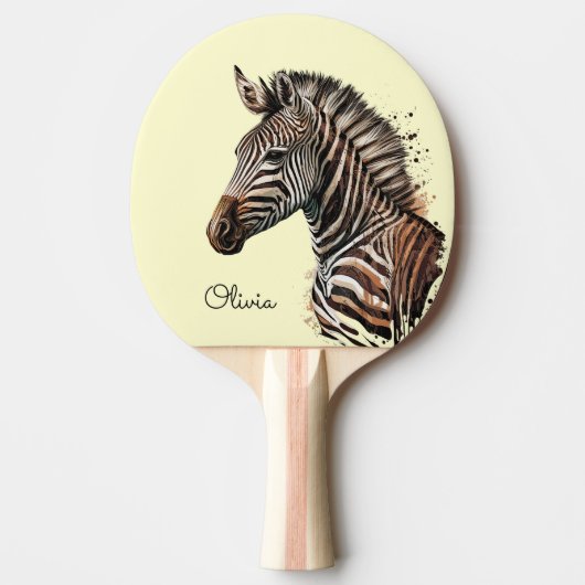 Zebrakopfdekoration Tischtennis Schläger (Vorderseite)
