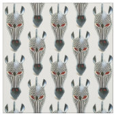 Zebraköpfe in Weiß Stoff (Muster)