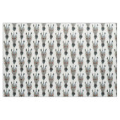 Zebraköpfe in Weiß Stoff (Fat Quarter (45,7 x 55,9 cm))