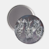 Zebramalerei Magnet (Vorderseite/Rückseite)