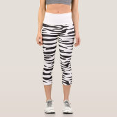 Zebramuster Capri Leggings (Vorderseite)