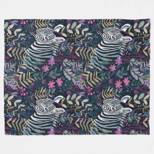 Zebramuster Fleecedecke (Vorderseite (Horizontal))