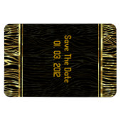 Zebramuster für Schwarz und Gold Magnet (Horizontal)