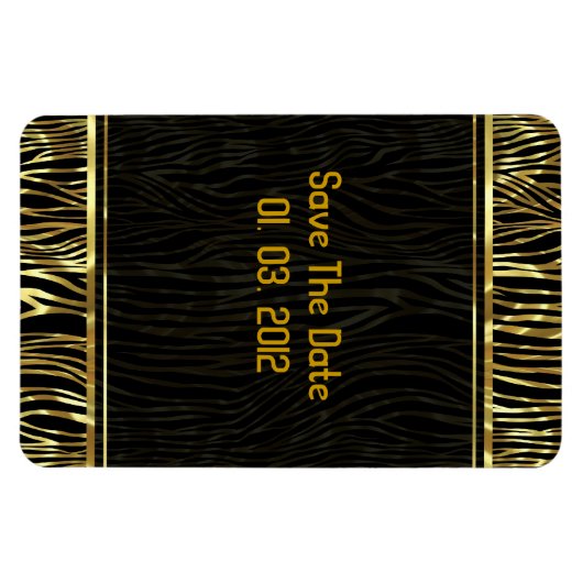 Zebramuster für Schwarz und Gold Magnet (Horizontal)