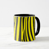 Zebramuster Gelb und Schwarz Tasse (VorderseiteRechts)