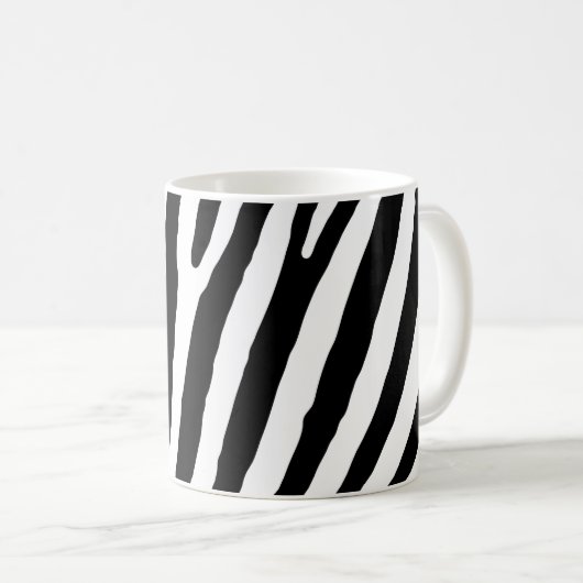 Zebramuster Kaffeetasse (VorderseiteRechts)