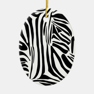 Zebramuster Keramik Ornament