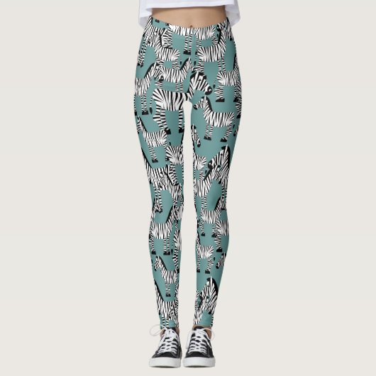 Zebramuster Leggings (Vorderseite)