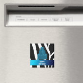 Zebramuster mit Geburtstagskuchen Magnet (In Situ (Geschirrspüler))