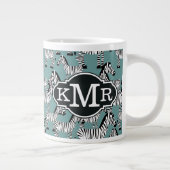Zebramuster| Monogramm Jumbo-Tasse (Rechts)