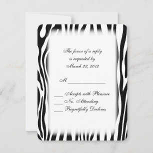 Zebramuster RSVP Karte