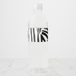 Zebramuster Wasserflaschenetikett