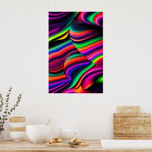 #ZebraPattern #WildlifeArt #AnimalPrint Poster (Küche)