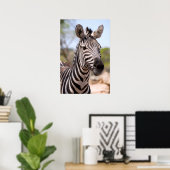 Zebraportrait Poster (Heimbüro)