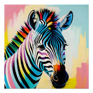 Zebraporträt Poster
