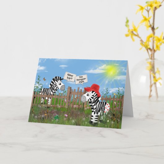 Zebras Angesagt Replacement Operation Karte (Gelbe Blume)