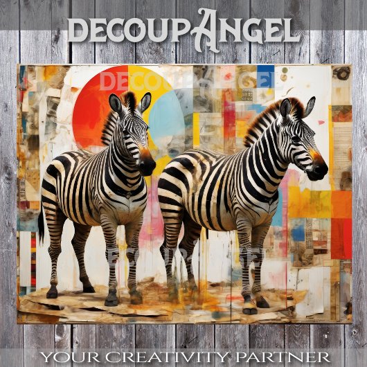 Zebras Art Decoupage Seidenpapier
