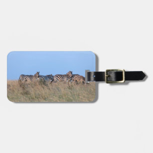 Zebras bei Dämmerung Gepäckanhänger