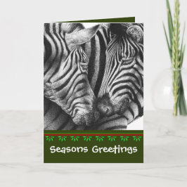 Zebras Chrismas Karte