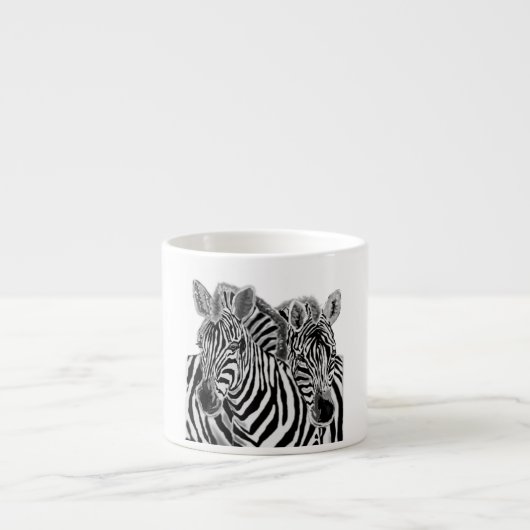Zebras Couple Espresso Cup - Umarmung Espressotasse (Vorderseite)