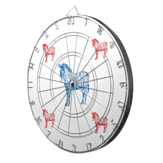 Zebras Dartscheibe (Vorderseite rechts)
