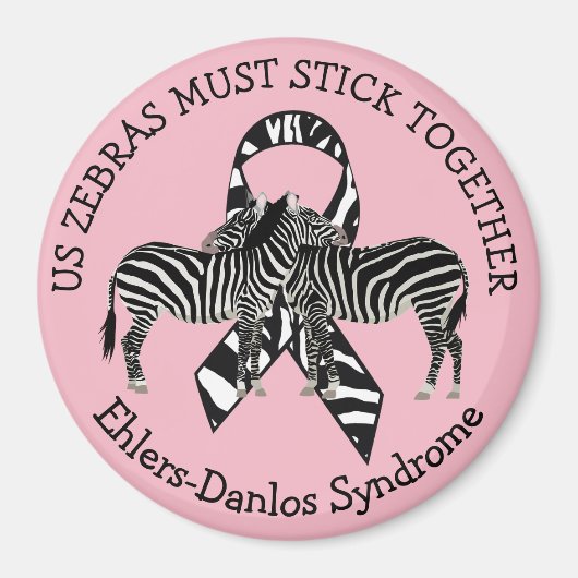Zebras EDS Ehlers-Danlos-Syndrom Magnet (Vorne)
