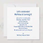 Zebras feiern, Zebra-Geburtstagsfeier Einladung (Rückseite)