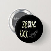 Zebras-Felsen! Knopf Button (Vorne & Hinten)