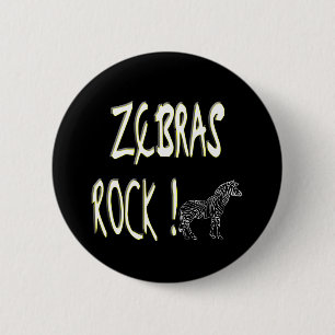 Zebras-Felsen! Knopf Button