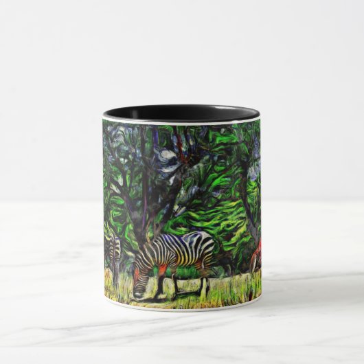 Zebras & Giraffe Tasse (Zentrum)