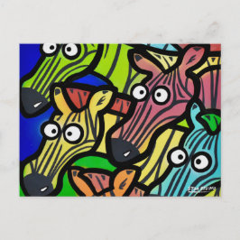 ZEBRAS GRAFFITI Postkarte