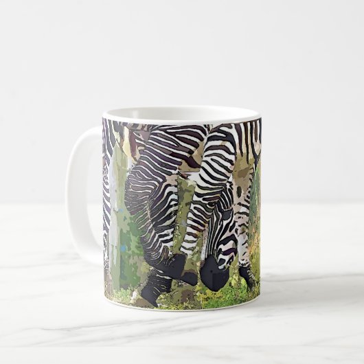 ZEBRAS GRAZING KAFFEETASSE (Vorderseite Links)