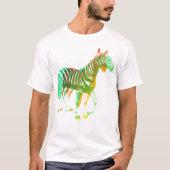 Zebras - Grün u. Orange T-Shirt (Vorderseite)