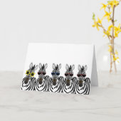 Zebras Grußkarte Karte (Gelbe Blume)
