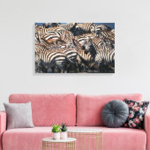 Zebras-Herde 2 Leinwanddruck (Insitu (Wohnzimmer))