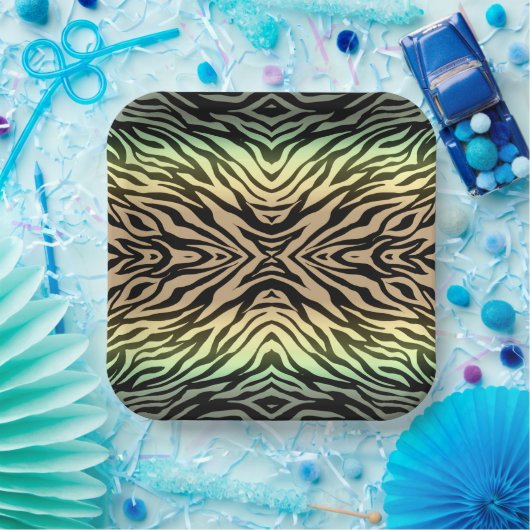 Zebras im Wald Pappteller (Party)