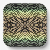 Zebras im Wald Pappteller (Vorderseite)