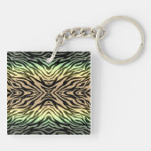 Zebras im Wald Schlüsselanhänger (Rückseite)