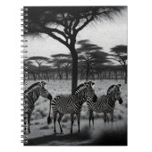 Zebras in Africa Oil Paint, Notebook Notizblock (Vorderseite)