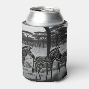 Zebras in Afrika Ölfarbe, kann kühler Dosenkühler