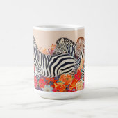 Zebras in Blumen Kaffeetasse (Mittel)