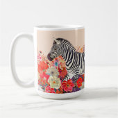 Zebras in Blumen Kaffeetasse (Links)